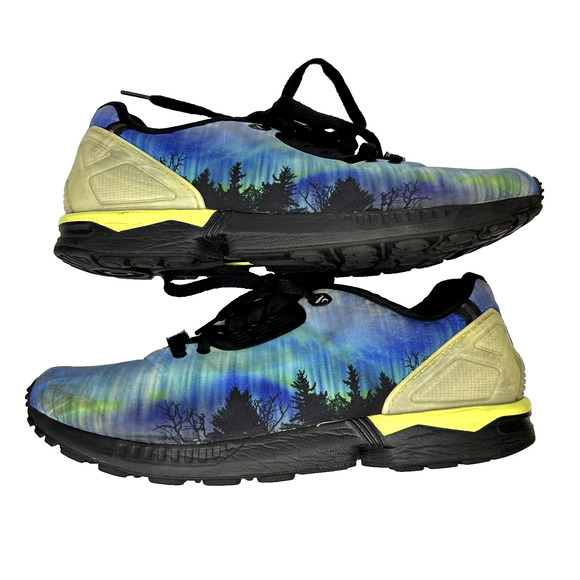 Adidas ZX Flux Decon Running Shoes Mens 11 Northern Lights Unique Graphic Print - Picture 7 of 8
